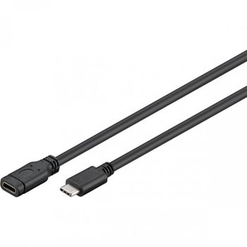Goobay Cable USB-C 3.1 Macho/Hembra 1m Negro