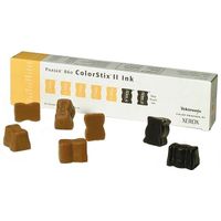 xerox 016190501 colorstix tinta solida 5x amarilla  2x negra original