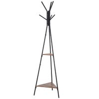 perchero de pie metalico 46x52x182 cm negro