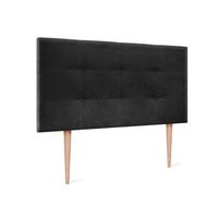 cabecero de tela aqualine capitone 90x115cm con patas camas 8090 - negro