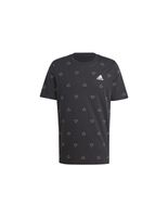 camiseta adidas essentials monogram hombre negro