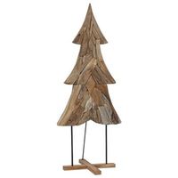 arbol de navidad marron 180 cm madera de teca maciza