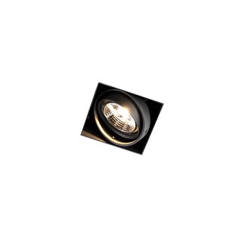 Foco empotrable negro gu10 ar70 sin marco