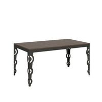 mesa extensible 90x160420 cm karamay evolution nogal estructura antracita