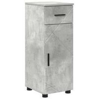 gabinete de bano  armario de bano con cajon gris concreto 30 x 35 x 80 cm