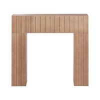 marco para chimenea de imitacion mdf decoracion sala de estar marron claro bunbury