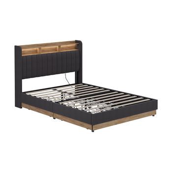 Cama Tapizada Nura Con 4 Cajones Vitalispa