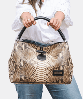 1131 shopper bag python light grey