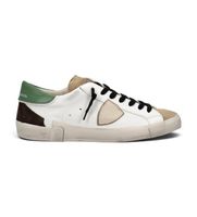 philippe model para hombre prlu zapatillas de piel prsx low blanco 46 plano cordones casual