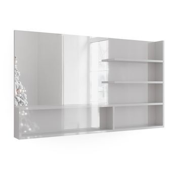 Estante Con Espejo   119.8 X 70 Cm Con Compartimentos Abiertos Vicco