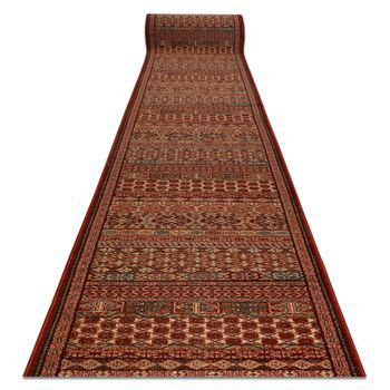 Alfombra De Pasillo Lana Kashqai 4334/300 Oriental Burdeos / Verde 67c 67x1150 Cm