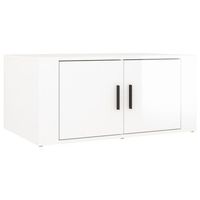 mesa de centro con dos compartimentos diseno moderno y contemporaneo 80 x 50 x 36 cm madera de ingenieria blanca dec038138