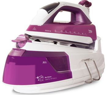 BEKO SteamXtra Smart Station SGA7126P Steam Generator Iron - Purple & White, Purple