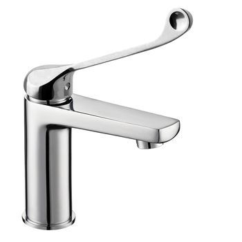 Kibath Grifo Medical Maneta Larga Monomando Astro Acabado Cromo Brillo Fabricado En Latón