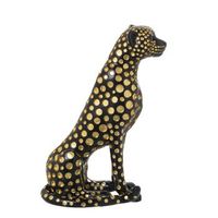 figura leopardo negro y dorado