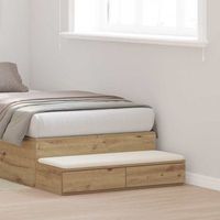 vidaxl cajones de cama roble artisan 90 x 365 x 165 cm