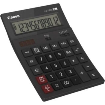 Calculadora Canon AS1200HB de 12 dígitos con alimentación solar y pilas