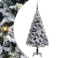 arbol de navidad artificial 150 cm pvc y acero y plastico vidaxl