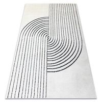 alfombra moderna mode 8587 geometrico crema  negro  200x290 cm