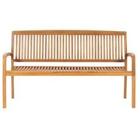 banco de jardin 3 plazas  banco de exterior  silla de jardin madera maciza de teca 159 cm