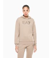 ea7 para mujer 7w000537af15831 sudadera logo series beige xl casual algodon manga corta