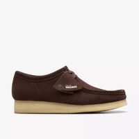 clarks mocasines wallabee 26188316-marrone scuro para hombre