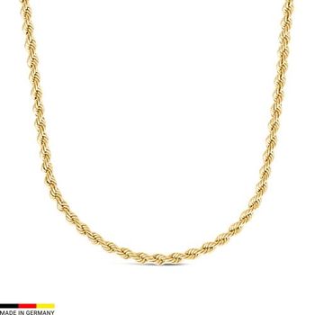 Cadena de cordón de oro de 14 quilates de 5,4 mm de grosor