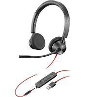 poly blackwire 3320 auriculares alambrico diadema oficinacentro de llamadas usb tipo a negro