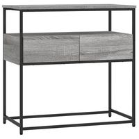 mesa consola  mesa de entrada  mesa auxiliar madera de ingenieria gris sonoma 75x40x75 cm