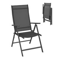 silla de jardin plegable resistente negro  1