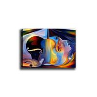 pintura decorativa lienzo canvas tablo-106 multicolor 70x100 cm