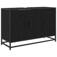 mueble de cuarto de bano roble negro 90 x 33 x 60 cm vidaxl