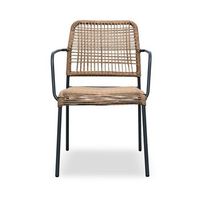 sillon de jardin apilable de cuerda  y acero