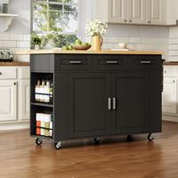 isla de cocina movil con ruedas encimera abatible 120  45r70  84 cm
