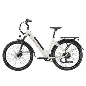 Bicicleta Eléctrica Ttgo C5 250w, 48v 13.5ah, Frenos Hidráulicos, 27.5” Todoterreno, Blanca