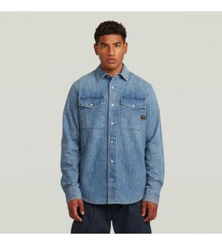 G-Star para hombre. D29312-D252-H090 Camisa Marine Denim Slim azul (S), Casual, Algodón, Manga larga