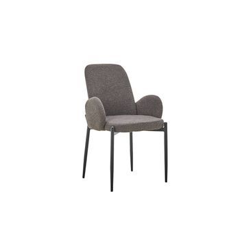 Silla Balboa Tela Bouclé Gris, Dimensiones H88 X L60 X P57, Ideal Para Tu Cocina O Comedor.