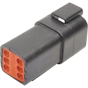 Conector de cable eléctrico carcasa Deutsch 6 pines hembra negro