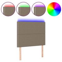 cabecero con luces led tela gris taupe 90x5x118128 cm vidaxl