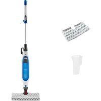 shark s6001uk klik n flip steam mop - white  blue white