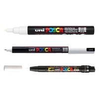 posca pc-1mrpc-3mpcf-350 rotulador blanco 3 unidades