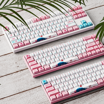 Akko World Tour Tokyo R2 185 teclas PBT Cherry Keycap Set tinte-Sublimación Teclado de juego mecánico teclas para MX Switch ruso