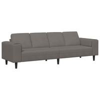 sofa gris claro 250 x 77 x 76 cm tela de pana vidaxl