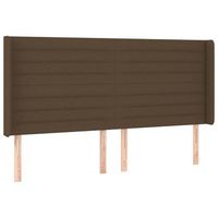 cabecero con orejas de tela marron oscuro 183x16x118128 cm vidaxl