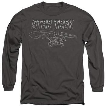 Star Trek Camiseta manga larga The Original Series Enterprise para mujer