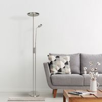 fabrilamp pie de salon antares 20w7w 4000k c lector niquel 183x25x25 cm tactil