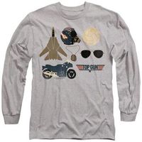top gun camiseta manga larga items para mujer