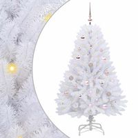 arbol de navidad artificial con ramas articuladas blanco 150 cm vidaxl