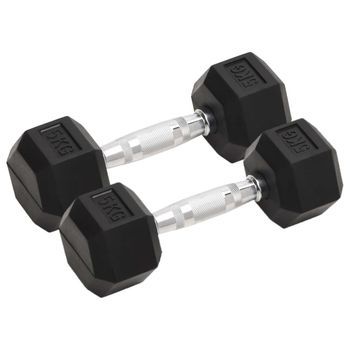 Mancuernas 2 Unidades Total Hierro Fundido 5 Kg Vidaxl