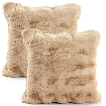 Funda de cojín Arnia beige 45x45 cm, 2 piezas